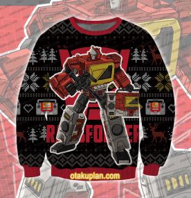 Transformers Retro Blaster 3D Printed Ugly Christmas Sweatshirt