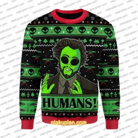 Ufo Alien 3D Print Ugly Christmas Sweatshirt
