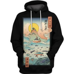 Ukiyo E By The Sea Hoodie / T-Shirt
