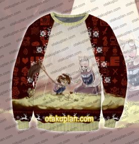 Undertale Frisk Toriel 3D Print Ugly Christmas Sweatshirt