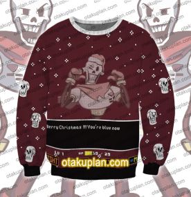 Undertale Papyrus 3D Print Ugly Christmas Sweatshirt