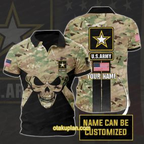 US Army 0809 Custom Name Polo Shirt