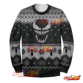 Venom 3D Print Ugly Christmas Sweatshirt
