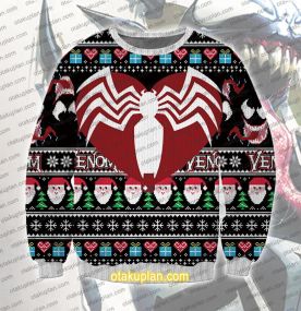 Venom 3D Printed Ugly Christmas Sweatshirt