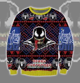 Venom Logo 3d Printed Ugly Christmas Sweatshirt