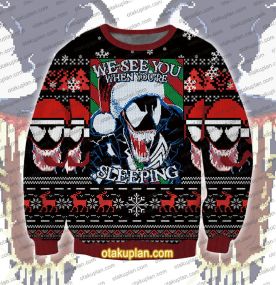 Venom WE SEE YOU 3D Printed Ugly Christmas Sweatshirt