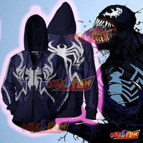 Venom Hoodie Cosplay Jacket Zip Up
