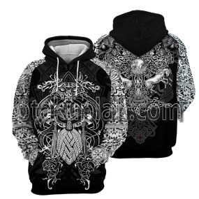 Viking 3D All Over Printed T-Shirt Hoodie 1