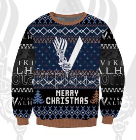 Viking Valhalla 3D Printed Ugly Christmas Sweatshirt