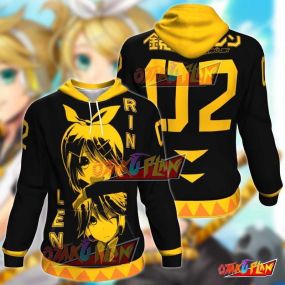 Vocaloid Rin Len All Over Print Pullover Hoodie