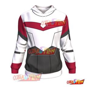 Voltron White Red All Over Print Pullover Hoodie