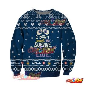 Wall-E 3D Print Ugly Christmas Sweatshirt
