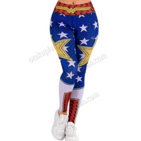 Womens Wonder Woman Ol Stars And Stripes Leggings