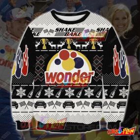Wonder Talladega 3D Print Pattern Ugly Christmas Sweatshirt
