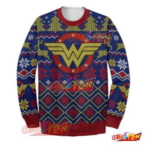 Wonder Woman 3D Print Ugly Christmas Sweatshirt V2