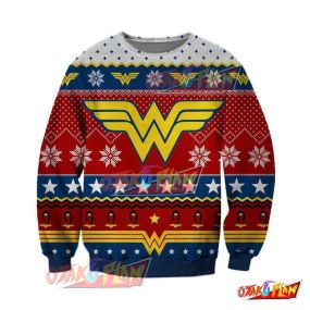 Wonder Woman 3D Print Ugly Christmas Sweatshirt