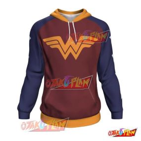 Wonder Woman All Over Print Pullover Hoodie