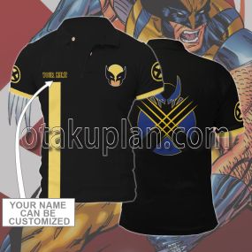 X-MEN Wolverine Black Custom Name Polo Shirt