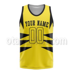 X Hero Wolverine Classic Yellow And Black Suit Custom Name and Number Basketball Jersey