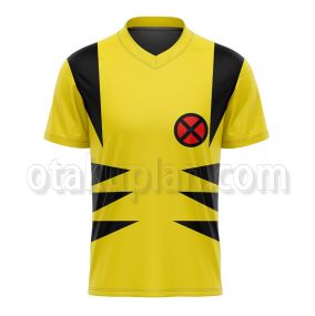 X Hero Wolverine Classic Yellow And Black Suit Football Jersey