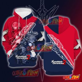 Xenoblade Chronicles Blue And Red Hoodie