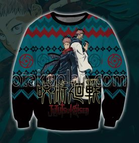 Yuji Itadori Anime Red 3D Printed Ugly Christmas Sweatshirt