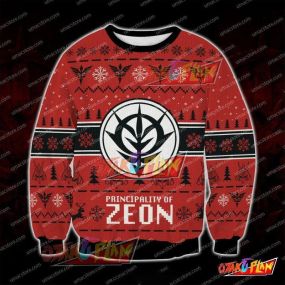 Zeon The Gundam 3D Print Pattern Ugly Christmas Sweatshirt