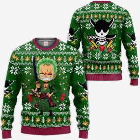 Zoro Ugly Christmas Sweatshirt One Piece Hoodie