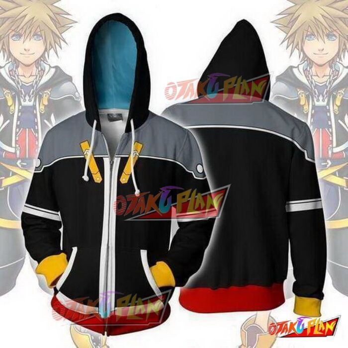 Sora Hoodie jacket costume cosplay coat XS-3XL Kingdom Hearts 