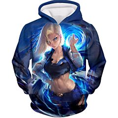 Dragon Ball Super Deadly Mecha Warrior Android 18 Amazing Graphic Hoodie DBS125