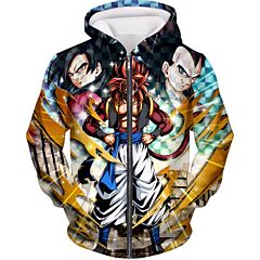 Dragon Ball Super Awesome Fusion Xeno Gogeta Cool Promo Anime Graphic Zip Up Hoodie DBS198