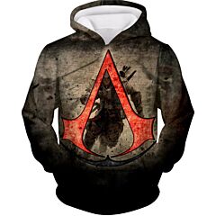 Amazing Assassin's Creed III Logo Promo Awesome Graphic Hoodie AC032