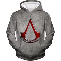 Cool Assassin's Creed Symbol Awesome Promo Grey Hoodie AC035