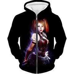 Amazing Harley Quinn Fan Art HD Awesome Black ] Zip Up Hoodie HQ036