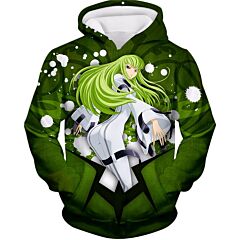 Anime Girl C.C. the Immortal Witch Cool Graphic Green Hoodie CG004