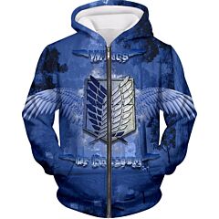 Attack on Titan Mikasa Ackerman The Survey Soldier Action Zip Up Hoodie AOT046