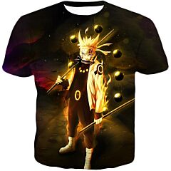 Naruto Ultimate Ninja Hero Naruto Tail Beast Mode plus Sage of Six Paths Awesome T-Shirt NA063