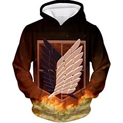 Attack on Titan The Brave Survey Corps Logo Hoodie AOT008
