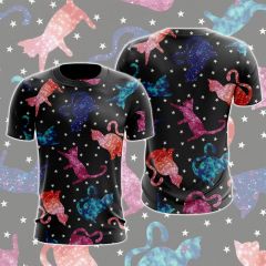 Colorful Starry Cats T-Shirt