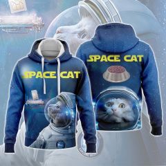 Exploring With Space Cat Hoodie