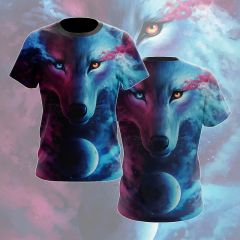 Ice And Fire Planet Wolf T-shirt