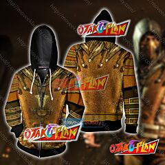 Mortal Kombat Scorpion Cosplay Zip Up Hoodie Jacket