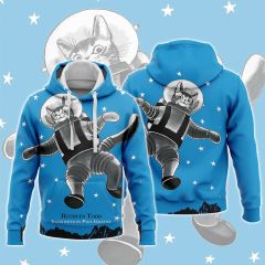 Space Cat And The Stars Hoodie