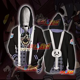 Pokemon Sword/Shield Allister Cosplay Zip Up Hoodie Print Hooded Jacket 