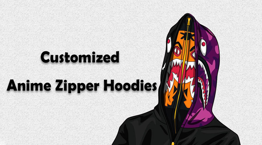 Anime hoodies with zippers